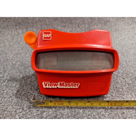 Vintage GAF View-Master Red Viewer w/ Orange Lever + Backyardigans Dics - Picture 2 of 11